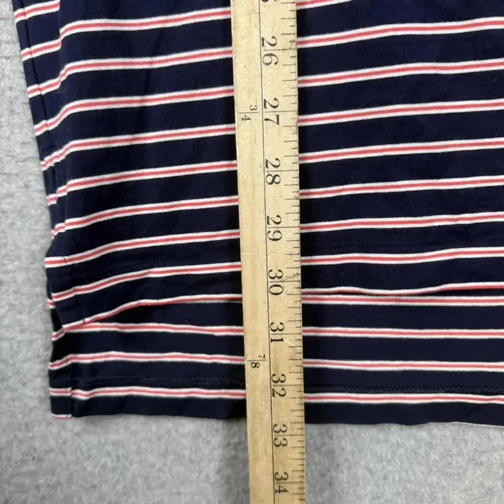 Polo Ralph Lauren Golf Navy Coral Striped Short Sleeve Polo Stretch Lisle M